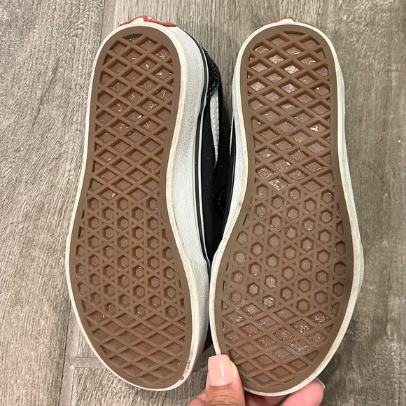 VANS Unisex Sneakers Black and White Vans Size 1 - Picture 4 of 8